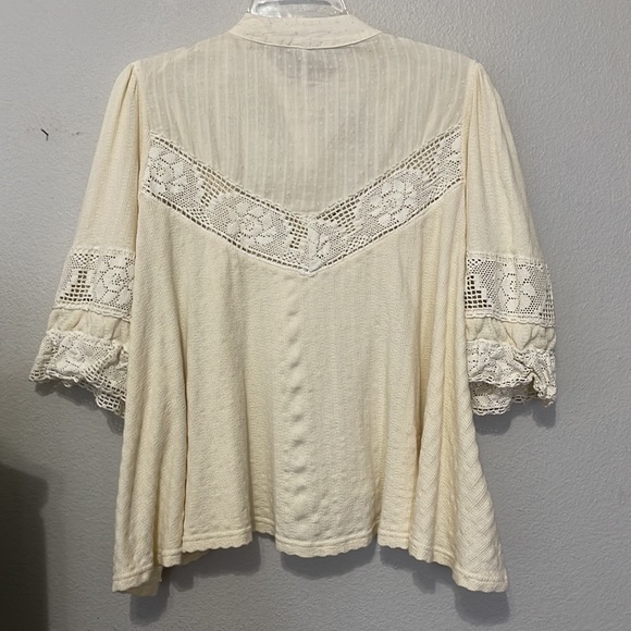 FREE PEOPLE BUTTON DOWN BLOUSE - Picture 9 of 14